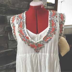 Free People small embroidered cotton tunic / dress